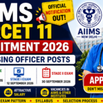 AIIMS NORCET 11 Recruitment 2026 Details